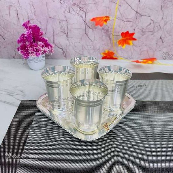 glass set for kitchen, glass set gift, glass set of 6, glass set for water, glass set for juice, glass set for bar, glass sets for drinking, glass set with tray, silver plated glass tray set, glass set for gift