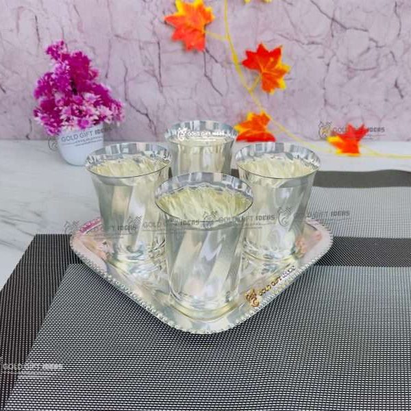 glass set for kitchen, glass set gift, glass set of 6, glass set for water, glass set for juice, glass set for bar, glass sets for drinking, glass set with tray, silver plated glass tray set, glass set for gift