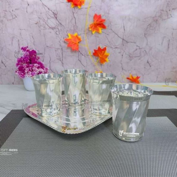 glass set for kitchen, glass set gift, glass set of 6, glass set for water, glass set for juice, glass set for bar, glass sets for drinking, glass set with tray, silver plated glass tray set, glass set for gift