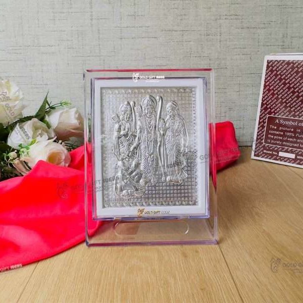 Pure Silver Ram Frame Silver ram darbar frame silver ram photo frame housewarming return gift