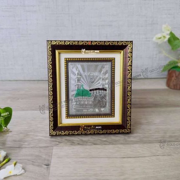 silver holy kaaba photo frame makka madina photo frame Mecca Madina photo frame Hajj darshan photo frame, muslim photo frame, Eid gift, hajj mubarak decor hajj mubarak gifts Kaaba Idol Frame Gift islamic gifts for muslims kaaba model for gift Hajj photo with frame momento gift kaaba scale model best islamic gift, return gifts, Wooden Momento Gift