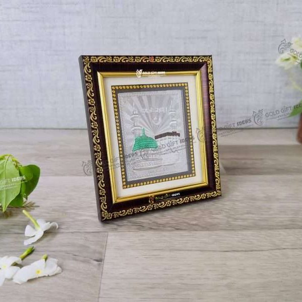 silver holy kaaba photo frame makka madina photo frame Mecca Madina photo frame Hajj darshan photo frame, muslim photo frame, Eid gift, hajj mubarak decor hajj mubarak gifts Kaaba Idol Frame Gift islamic gifts for muslims kaaba model for gift Hajj photo with frame momento gift kaaba scale model best islamic gift, return gifts, Wooden Momento Gift