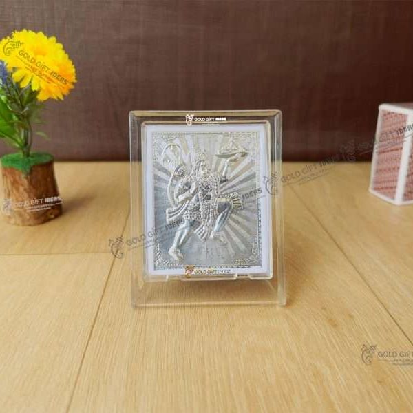 Silver hanuman Photo frame hanuman silver photo frame Hanumanji photo frame Hanuman Photo Frame for home momento gift Hanuman Idol Frame Gift salsa hanumanji photo frame wooden momento frame gift