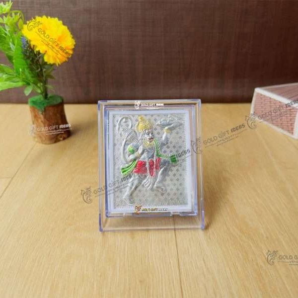 Silver hanuman Photo frame hanuman silver photo frame Hanumanji photo frame Hanuman Photo Frame for home momento gift Hanuman Idol Frame Gift salsa hanumanji photo frame wooden momento frame gift