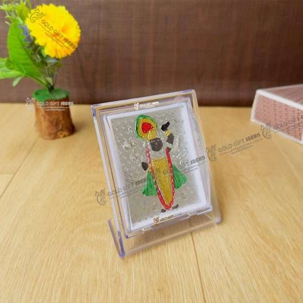 silver shreenathji frame shrinathji silver idol pure silver shreenathji photo frame Shreenathji photo frame, shreenathji photo frame nathdwara, shrinathji photo frame, shreenathji frame with charanpaduka, shreenathji photo frame for gift, return gifts for housewarming, return gifts for pooja, Wooden Momento Gift