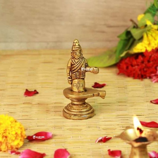 Brass Shiv with Shivling for Pooja Room, Wedding Gift, Shiva Idol for Office Desk, Occasional Return Gift