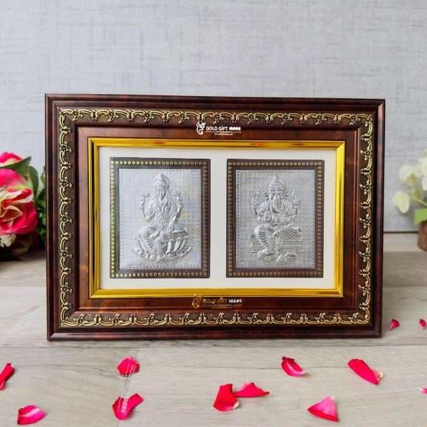 Laxmi ganesh silver frame, silver gift items return gifts for housewarming silver pooja items silver gift articles Lakshmi ganesh photo frames lakshmi Ganesh photo hd lakshmi ganesh photo Diwali laxmi Ganesha photo, laxmi ganesh wooden photo frame, return gifts for Diwali puja, return gifts for housewarming