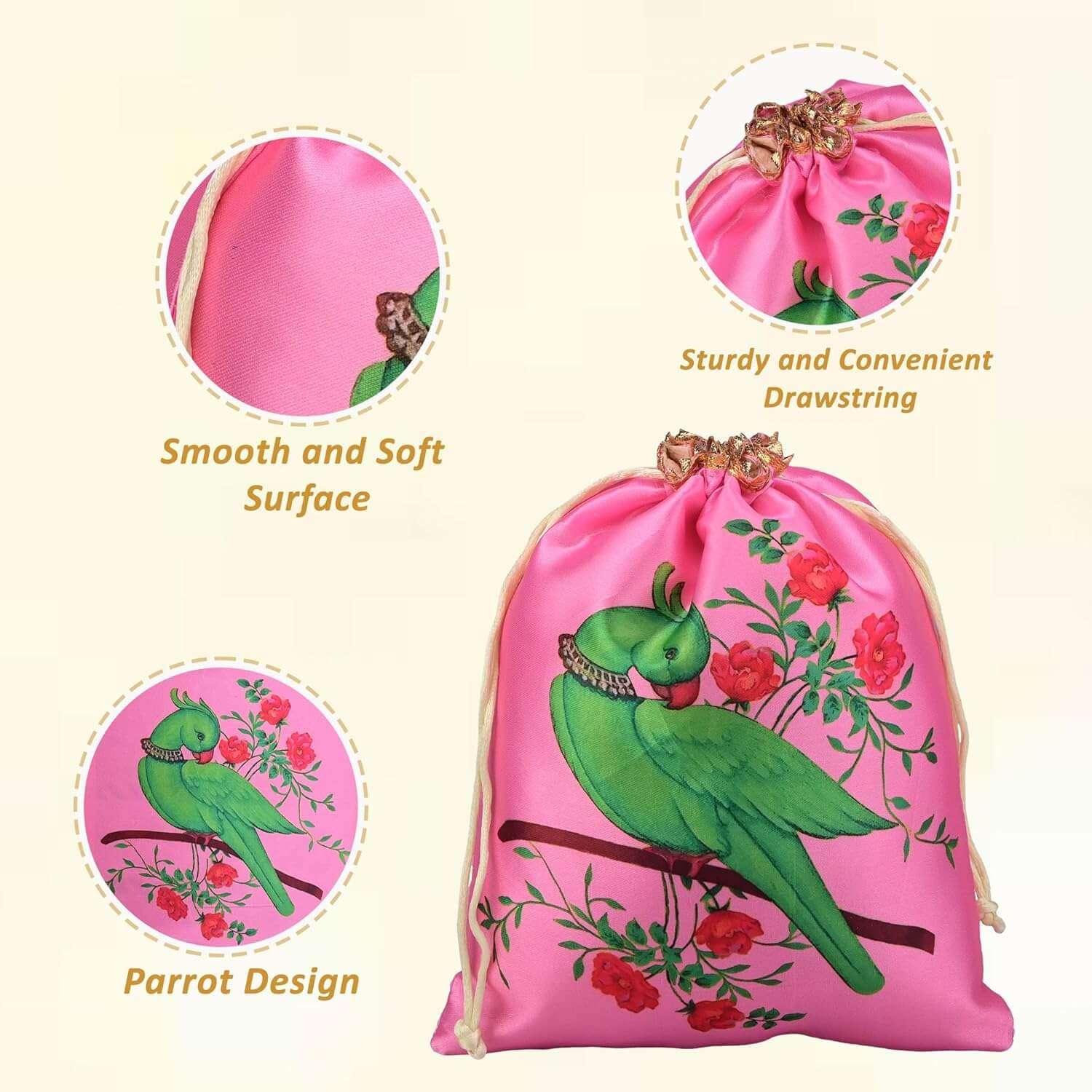 Parrot Digital Print Potli Pouches (3) potli for gifting, potli bags for women, potli bags for ladies, potli bags for bride, potli bags for return gifts, potli bags for gift, potli bags for gifting, potli bags for wedding, potli bags for wedding gift, potli bags for wedding guests, potli bags for wedding retun gifts, girls potli bags for wedding, potli bags for chocolates, potli bags for dry fruits, potli bags for packing, potli bags for packaging, potli bags for gift packing, wedding party favor gift bags, party favor bags, shagun potli pouch, shagun potli pouches, traditional potli bags, traditional bags for ladies, traditional pouches for ladies, potli pouches, potli pouch bags, pouches for dry fruit packing, pouches for packing, pouches for packaging, packaging pouch for candy, jewellery pouch for ladies, bridal potli purse, bridal potli bags, sangeet potli bags, potli bags for sangeet, ladies sangeet gift items, mehndi return gifts, mehndi gift bags, haldi potli bags, potli bags for haldi ceremony, haldi ceremony return gifts, wedding party favors, mehndi party favors, return gifts for women, return gifts for haldi ceremony, diwali gift, diwali return gift, birthday gift, birthday return gift, return gifts, wedding gift, wedding return gift, baby shower gift, baby shower return gift, occasional gift, housewarming gifts, housewarming return gifts,