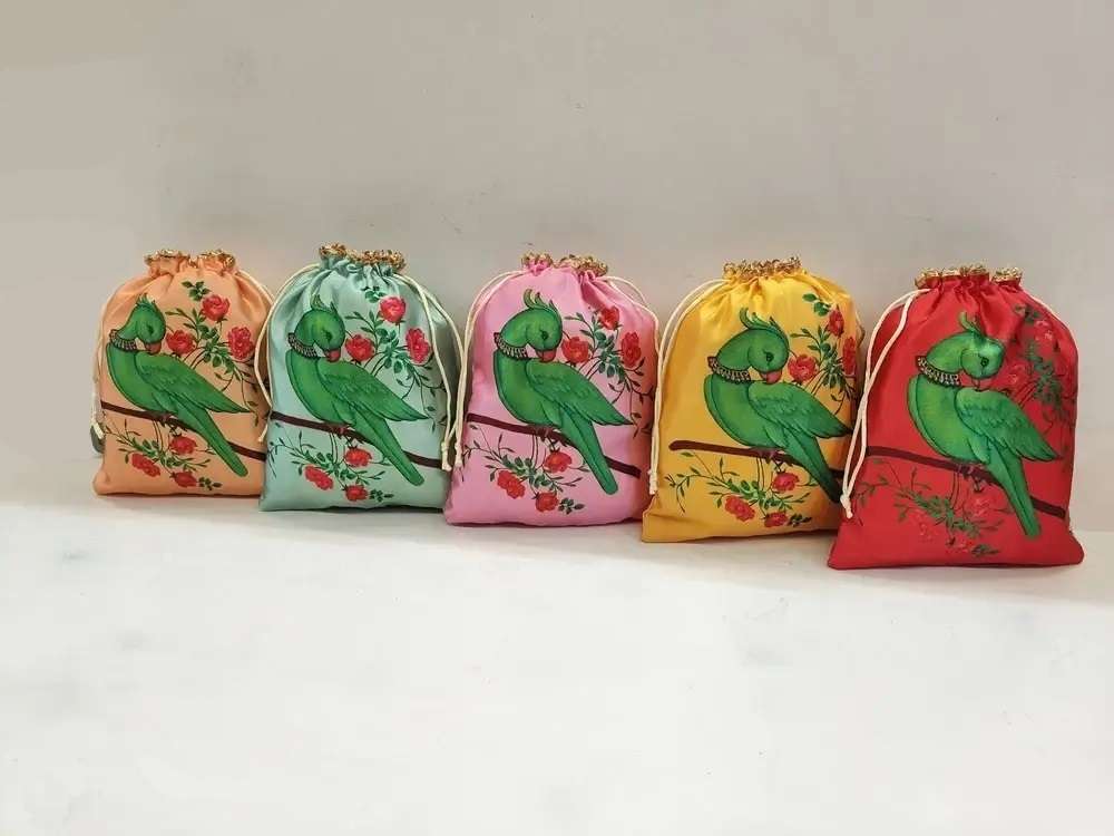 Parrot Digital Print Potli Pouches (9) potli for gifting, potli bags for women, potli bags for ladies, potli bags for bride, potli bags for return gifts, potli bags for gift, potli bags for gifting, potli bags for wedding, potli bags for wedding gift, potli bags for wedding guests, potli bags for wedding retun gifts, girls potli bags for wedding, potli bags for chocolates, potli bags for dry fruits, potli bags for packing, potli bags for packaging, potli bags for gift packing, wedding party favor gift bags, party favor bags, shagun potli pouch, shagun potli pouches, traditional potli bags, traditional bags for ladies, traditional pouches for ladies, potli pouches, potli pouch bags, pouches for dry fruit packing, pouches for packing, pouches for packaging, packaging pouch for candy, jewellery pouch for ladies, bridal potli purse, bridal potli bags, sangeet potli bags, potli bags for sangeet, ladies sangeet gift items, mehndi return gifts, mehndi gift bags, haldi potli bags, potli bags for haldi ceremony, haldi ceremony return gifts, wedding party favors, mehndi party favors, return gifts for women, return gifts for haldi ceremony, diwali gift, diwali return gift, birthday gift, birthday return gift, return gifts, wedding gift, wedding return gift, baby shower gift, baby shower return gift, occasional gift, housewarming gifts, housewarming return gifts,