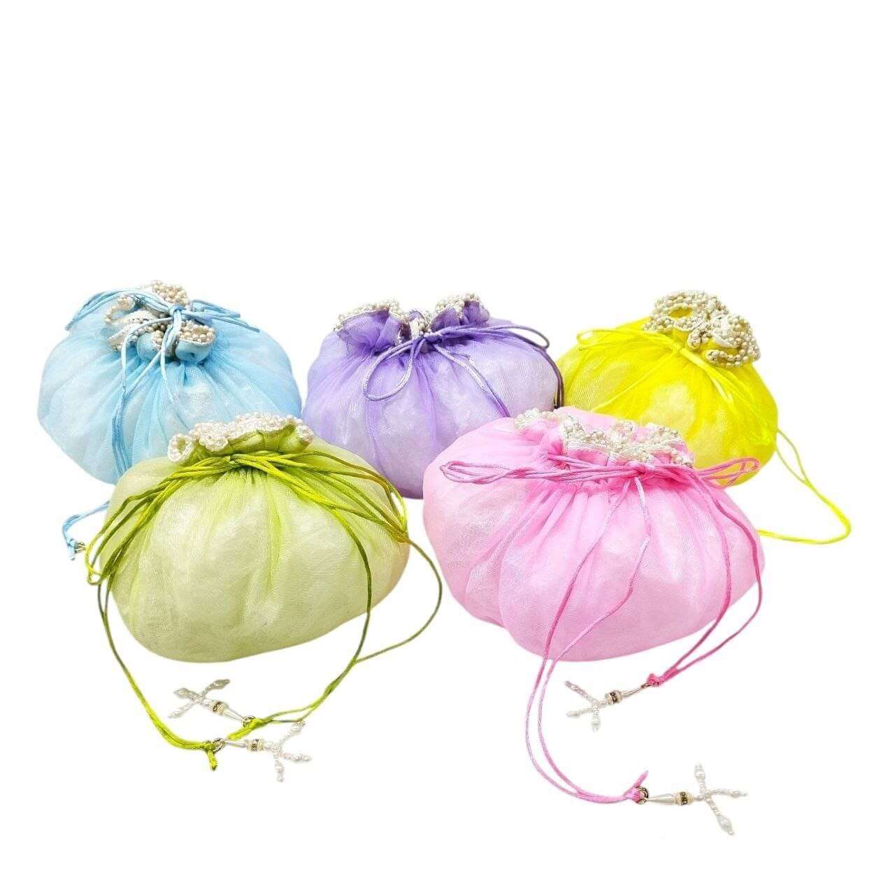 Pearl Double Layer Tissue Fabric Potli Bags (20 x 20 Inch) (1)