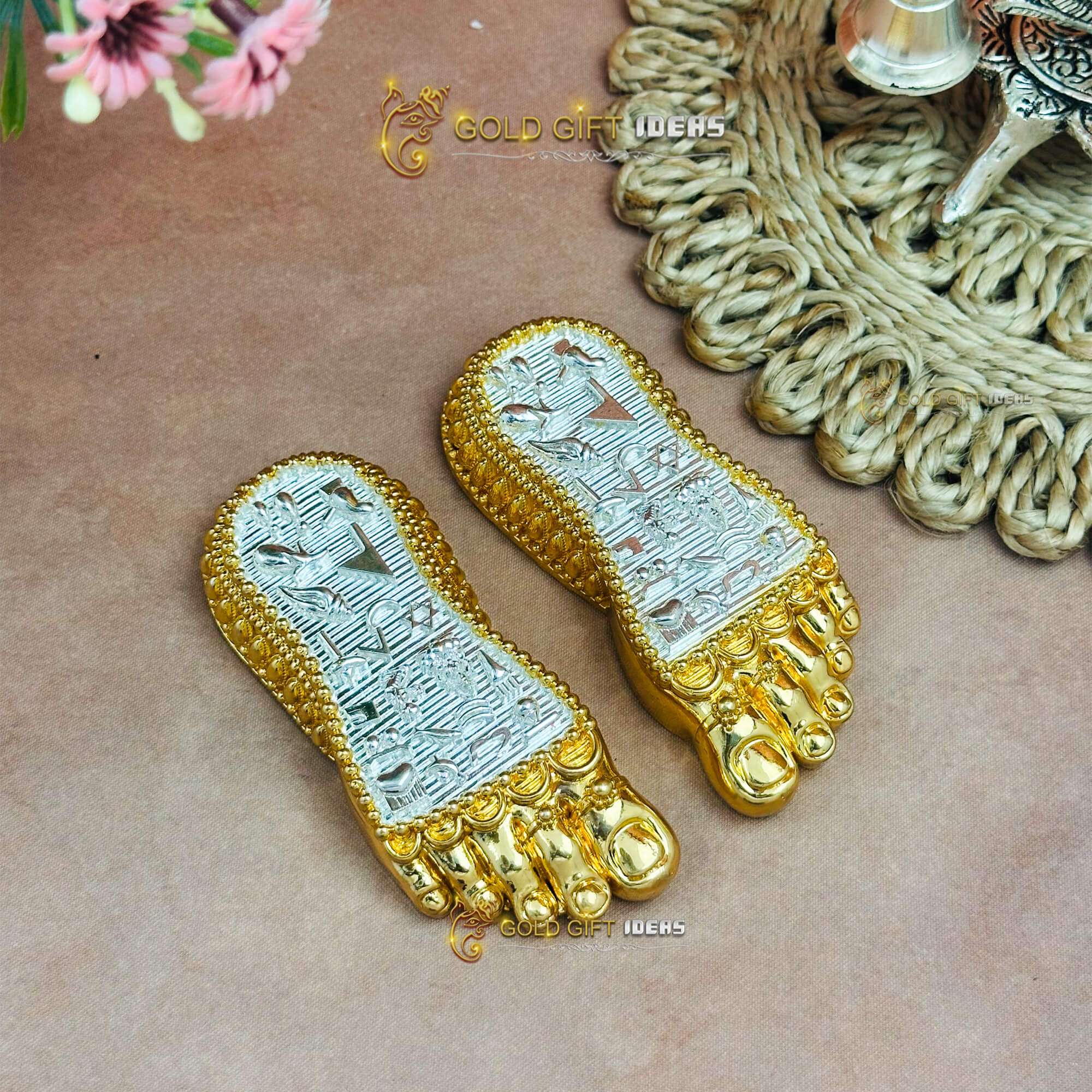 Lakshmi Pagla (12 x 5 CM) (1) laxmi footprint, laxmi foot design, laxmi feet design, laxmi charan paduka, laxmi pagla decoration, laxmi feet for diwali, lakshmi feet for diwali, laxmi pagla for pooja, lakshmi feet, lakshmi footprint, lakshmi pagla, lakshmi pagla design, lakshmi ji pagla, lakshmi charan paduka, lakshmi ji ke charan, lakshmi mata charan paduka, charan paduka, charan paduka lakshmi ji, charan paduka laxmi ji, pagla lakshmi, lakshmi pagla for home, return gifts, return gifts for pooja, diwali gift, diwali return gift, birthday gift, birthday return gift, wedding gift, wedding return gift, baby shower gift, baby shower return gift, occasional gift, housewarming gifts, housewarming return gifts, return gifts for housewarming, return gifts for diwali, indian religious gifts, hindu religious gifts online, indian religious items, indian spiritual gifts,
