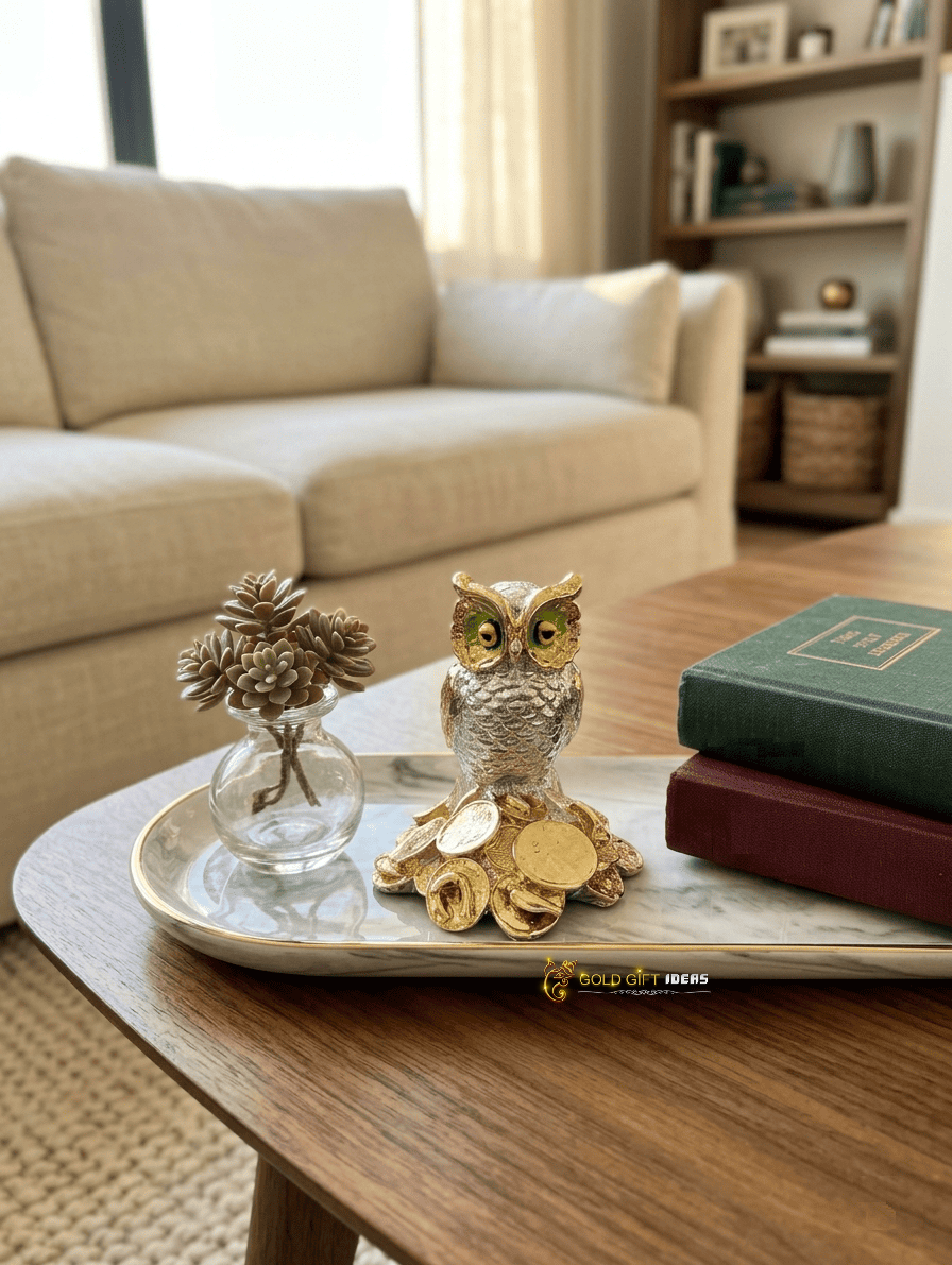 Resin GP Owl Statue (8 x 7 CM) (2)