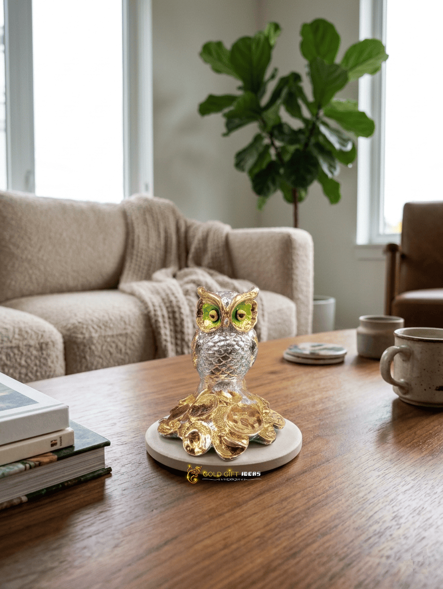 Resin GP Owl Statue (8 x 7 CM) (3)